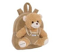 Safta Vorschulrucksack mit Bär – einfache Reinigung – 23 x 7,5 x 27 cm – Keks