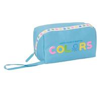 Safta Federmäppchen M050 Unisex Kinder quadratisch 22×10×10 cm Polyester Reißverschluss Himmelblau