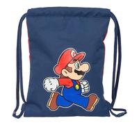 SUPER MARIO TRICK Rucksack, flach, für Kinder, ideal für Kinder verschiedener Altersgruppen, bequem und vielseitig, Qualität und Widerstandsfähigkeit, 26 x 34 cm, Dunkelblau/Rot, M, Casual