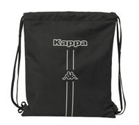 KAPPA Dark Rucksack, flach, groß, ideal für Kinder verschiedener Altersgruppen, bequem und vielseitig, Qualität und Widerstandsfähigkeit, 35 x 40 cm, Schwarz, M, Casual