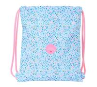 Safta VMB PARAÍSO Rucksack, flach, groß, ideal für Kinder verschiedener Altersgruppen, bequem und vielseitig, Qualität und Widerstandsfähigkeit, 35 x 40 cm, Hellblau/Hellrosa, M, Casual