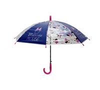 eplusm Minnie Mouse NAIVE Regenschirm, Kuppel, manuell, 8 Paneele, Metallstäbe, bequem und vielseitig, Qualität und Widerstandsfähigkeit, 43 cm, Material Polyester, hellrosa, M, Casual