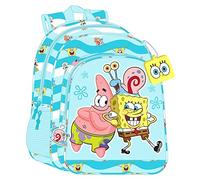 safta 612291640 Rucksack Junior Adap.Wagen Schwammkopf Stay Positive 32 x 38 x 12 cm, bunt