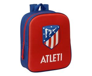 Safta Atlético de Madrid 3D Kindergartenrucksack, anpassbar an den Wagen, einfache Reinigung, ideal für Kinder verschiedener Altersgruppen, bequem und vielseitig, Qualität und Widerstandsfähigkeit, 22