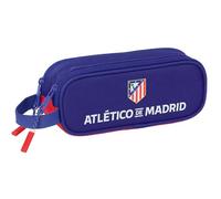 safta ATLÉTICO DE Madrid Doppelmäppchen für Kinder, ideal für Kinder im Schulalter, bequem und vielseitig, Qualität und Widerstandsfähigkeit, 21 x 6 x 8 cm, Rot/Blau/Weiß, M, Casual