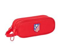safta ATLÉTICO DE Madrid Doppelmäppchen für Kinder, ideal für Kinder im Schulalter, bequem und vielseitig, Qualität und Widerstandsfähigkeit, 21 x 6 x 8 cm, Rot, rot, Estándar, Lässig