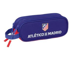 safta ATLÉTICO DE Madrid Doppelmäppchen für Kinder, ideal für Kinder im Schulalter, bequem und vielseitig, Qualität und Widerstandsfähigkeit, 21 x 6 x 8 cm, Rot/Blau/Weiß, M, Casual