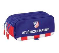 safta ATLÉTICO DE Madrid Großes Federmäppchen für Kinder, ideal für Kinder im Schulalter, bequem und vielseitig, Qualität und Widerstandsfähigkeit, 21,5 x 8 x 10 cm, Rot/Blau/Weiß, M, Casual