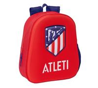 safta ATLÉTICO DE MADRID Schulrucksack mit 3D-Design, anpassbar an den Wagen, ideal für Kinder verschiedener Altersgruppen, bequem und vielseitig, Qualität und Widerstandsfähigkeit, 27 x 10 x 33 cm,