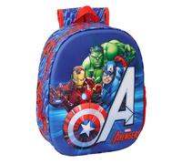 safta AVENGERS Schulrucksack 3D, 3D-Design, anpassbar an den Einkaufswagen, ideal für Kinder unterschiedlichen Alters, bequem und vielseitig, Qualität und Widerstandsfähigkeit, 27 x 10 x 33 cm