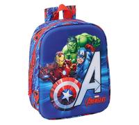 Safta Avengers 3D-Kinderrucksack, anpassbar an den Wagen, einfache Reinigung, ideal für Kinder verschiedener Altersgruppen, bequem und vielseitig, Qualität und Widerstandsfähigkeit, 22 x 10 x 27 cm