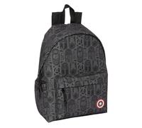 Safta Avengers - Rucksack für Laptops mit 35,6 cm (14,1 Zoll), ideal für Jugendliche verschiedener Altersgruppen, bequem und vielseitig, Qualität und Widerstandsfähigkeit, 31 x 13 x 43 cm, Schwarz,