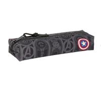 Safta Federmäppchen Avengers Ventta – rechteckig, für Kinder im Schulalter, 22 x 7 x 40 cm, Schwarz
