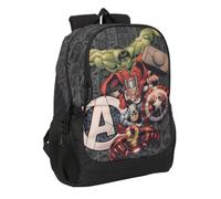 Safta Avengers Ventta Schulrucksack für Kinder, ideal für Kinder verschiedener Altersgruppen, bequem und vielseitig, Qualität und Widerstandsfähigkeit, 32 x 16 x 44 cm, Schwarz, M, Casual