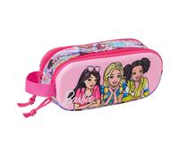 Safta 3D-Doppelmäppchen Barbie für Kinder – Federmäppchen, 21 x 6 x 8 cm, Rosa, M