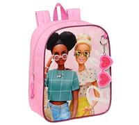 Safta Barbie Girl Kinderrucksack, Kinderrucksack, Schulrucksack, anpassbar an den Kinderwagen, bequem und vielseitig, Qualität und Widerstandsfähigkeit, 22 x 10 x 27 cm, Rosa