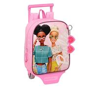 Safta Barbie Girl Kinderrucksack Trolley, ideal für Kinder verschiedener Altersgruppen, bequem und vielseitig, Qualität und Widerstandsfähigkeit, 22 x 10 x 27 cm, Rosa