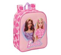 Safta Barbie Love Kinderrucksack, Kinderrucksack, Schulrucksack, anpassbar an den Kinderwagen, ideal für Kindergarten, bequem und vielseitig, Qualität und Widerstandsfähigkeit, 22 x 10 x 27 cm, Rosa,