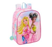Safta Barbie Painterly Kinderrucksack, Kinderrucksack, Schulrucksack, anpassbar an den Kinderwagen, bequem und vielseitig, Qualität und Widerstandsfähigkeit, 22 x 10 x 27 cm, Rosa/Himmelblau, M,