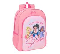safta BARBIE - Schulrucksack Kinder, Kinderrucksack, anpassbar an Trolley, ideal für Schulkinder, bequem und vielseitig, Qualität und Widerstandsfähigkeit, 33 x 14 x 42 cm