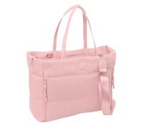 safta | Basic Laptoptasche in Pink, gepolstertes Fach für 14,1-Zoll-Laptops, Hauptfach mit Reißverschluss, 2 Vordertaschen, Maße: 40 x 17 x 31 cm