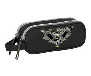 safta Batman Game Over Doppelmäppchen für Kinder, ideal für Kinder im Schulalter, bequem und vielseitig, Qualität und Widerstandsfähigkeit, 21 x 6 x 8 cm, Schwarz, M, Casual