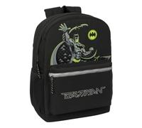 Safta Batman Game Over Schulrucksack, anpassbar an Kinderwagen, ideal für Kinder verschiedener Altersgruppen, bequem und vielseitig, Qualität und Widerstandsfähigkeit, 32 x 14 x 43 cm, Schwarz, M,