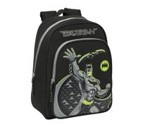 Safta Batman Game Over Schulrucksack für Kinder, ideal für Kinder verschiedener Altersgruppen, bequem und vielseitig, Qualität und Widerstandsfähigkeit, 27 x 10 x 33 cm, Schwarz, M, Casual