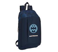Safta Batman Legendary Mini-Rucksack für den täglichen Gebrauch, ideal für Kinder verschiedener Altersgruppen, bequem und vielseitig, Qualität und Widerstandsfähigkeit, 22 x 10 x 39 cm, Marineblau,