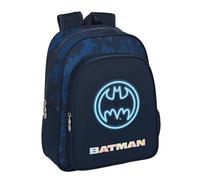 Safta Batman Legendary Schulrucksack für Kinder, ideal für Kinder verschiedener Altersgruppen, bequem und vielseitig, Qualität und Widerstandsfähigkeit, 27 x 10 x 33 cm, Marineblau, marineblau,
