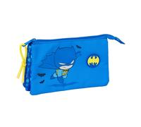 safta Batman Preschule Federmäppchen für Kinder, ideal für Kinder im Schulalter, bequem und vielseitig, Qualität und Widerstandsfähigkeit, 22 x 3 x 12 cm, blau, M, Casual