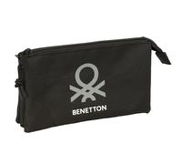 safta Benetton Basics Federmäppchen mit 3 Fächern, für Kinder, ideal für Kinder im Schulalter, bequem und vielseitig, Qualität und Widerstandsfähigkeit, 22 x 3 x 12 cm