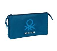safta Benetton Basics Marino Federmäppchen mit DREI Fächern, für Kinder, ideal für Kinder im Schulalter, bequem und vielseitig, Qualität und Widerstandsfähigkeit, 22 x 3 x 12 cm