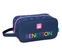 Safta Benetton Damero - Mittelgroßer Schuh, Mehrzweck, Federmäppchen, Sport, außerschulisch, Fußball, bequem und vielseitig, 29 x 14 x 15 cm, Marineblau, M, Casual