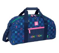 Safta Benetton Damero Sporttasche, ideal für Kinder verschiedener Altersgruppen, bequem und vielseitig, Qualität und Widerstandsfähigkeit, 50 x 26 x 20 cm, Marineblau, M, Casual