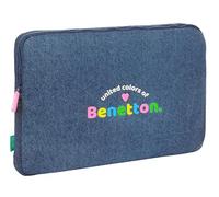 Safta Benetton Denim - Laptoptasche 39,6 cm (15,6 Zoll), Rucksack, ideal für Kinder verschiedener Altersgruppen, bequem und vielseitig, Qualität und Widerstandsfähigkeit, 39,5 x 3,5 x 27,5 cm,