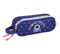 safta Benetton Drop Doppelmäppchen für Kinder, ideal für Kinder im Schulalter, bequem und vielseitig, Qualität und Widerstandsfähigkeit, 21 x 6 x 8 cm