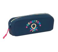 safta BENETTON DROP Quadratisches Federmäppchen aus Silikon, für Kinder, ideal für Kinder im Schulalter, bequem und vielseitig, Qualität und Widerstandsfähigkeit, 18,5 x 5,5 x 7,5 cm
