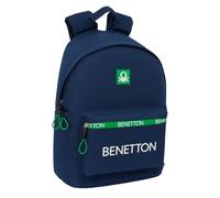 safta BENETTON GREEN - Jugendrucksack für Laptop 35,6 cm (14,1 Zoll), ideal für Jugendliche verschiedener Altersgruppen, bequem und vielseitig, Qualität und Widerstandsfähigkeit, 31 x 16 x 41 cm,