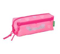 safta Benetton Heart Federmäppchen, klein, Federmäppchen für Kinder, ideal für Kinder im Schulalter, bequem und vielseitig, Qualität und Widerstandsfähigkeit, 22 x 6 x 8,5 cm