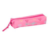safta Benetton Heart Rechteckiges Federmäppchen für Kinder, ideal für Kinder im Schulalter, bequem und vielseitig, Qualität und Widerstandsfähigkeit, 22 x 7 x 40 cm
