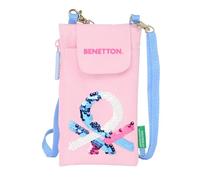 Benetton Pink - Portemonnaie Portemonnaie, Standard Portemonnaie, für Handy, bequem und vielseitig, Qualität und Beständigkeit, 19 x 10 cm, Rosa, Rosa, Estándar, Casual