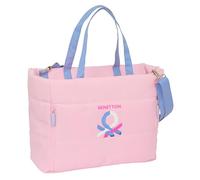 Safta BENETTON PINK Laptoptasche mit Tasche, Rucksack, ideal für Kinder unterschiedlichen Alters, bequem und vielseitig, Qualität und Stärke, 54 x 17 x 31 cm, Rosa, Rosa, Estándar, Casual