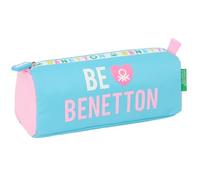 Safta Benetton Unique Federmäppchen mit Reißverschluss und Fach, Federmäppchen für Kinder, ideal für Kinder im Schulalter, bequem und vielseitig, Qualität und Widerstandsfähigkeit, 21 x 7 x 8 cm,
