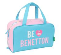 Safta BENETTON UNIQUE - Rechteckige Kulturtasche mit Griff, Kinder-Kulturbeutel, anpassbar an den Wagen, ideal für Kinder von 5 bis 14 Jahren, bequem und vielseitig, Qualität und Widerstandsfähigkeit,