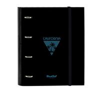 Safta BLACKFIT8 CALIFORNIA Ordner mit 4 Ringen, 35 cm, mit 100 A4-Blättern, ideal für Kinder verschiedener Altersgruppen, bequem und vielseitig, Qualität und Widerstandsfähigkeit, 27 x 3,5 x 32 cm,