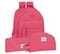 Safta | BLACKFIT8 Erdbeere-Rucksack, Federmäppchen und Kosmetiktasche BLACKFIT8 - Rucksack, Federmäppchen und Kulturbeutel, einzigartiges Design, offizielle Lizenz BLACKFIT8, bunt, ST, Klassisch