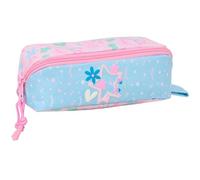 safta BLACKFIT8 Smile Großes quadratisches Federmäppchen, Kindermäppchen für Kinder, ideal für Schulkinder, bequem und vielseitig, Qualität und Stärke, 22 x 10 x 10 cm, Hellblau/Hellrosa, M, Hellblau