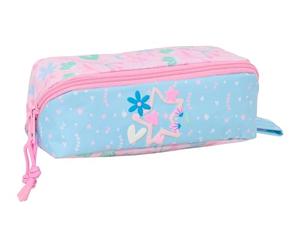 safta BLACKFIT8 Smile Großes quadratisches Federmäppchen, Kindermäppchen für Kinder, ideal für Schulkinder, bequem und vielseitig, Qualität und Stärke, 22 x 10 x 10 cm, Hellblau/Hellrosa, M, Hellblau