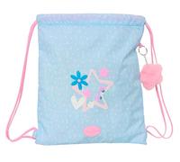 safta BLACKFIT8 Smile Rucksack, flach, groß, ideal für Kinder verschiedener Altersgruppen, bequem und vielseitig, Qualität und Widerstandsfähigkeit, 35 x 40 cm, Hellblau/Hellrosa, M, Casual